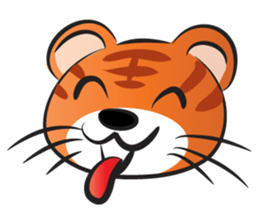Happy lucky tiger sticker #14467614