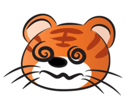 Happy lucky tiger sticker #14467616