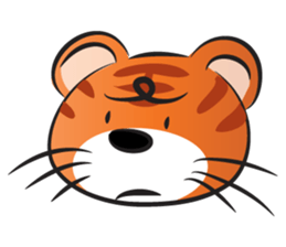 Happy lucky tiger sticker #14467617
