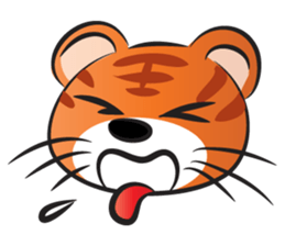 Happy lucky tiger sticker #14467618