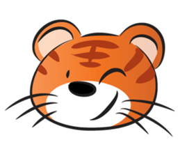 Happy lucky tiger sticker #14467619