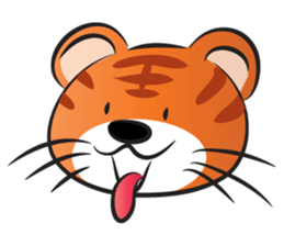 Happy lucky tiger sticker #14467620