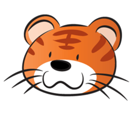 Happy lucky tiger sticker #14467621