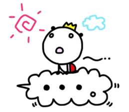 The balloon and the prince of the panda sticker #14469161