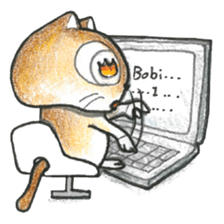 Bobbi Cat English version sticker #14469587