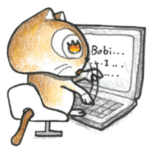 Bobbi Cat English version sticker #14469587