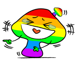 Colorful Rainbow Mushrooms sticker #14469942