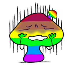 Colorful Rainbow Mushrooms sticker #14469951