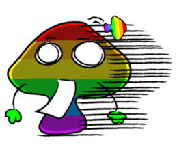 Colorful Rainbow Mushrooms sticker #14469958