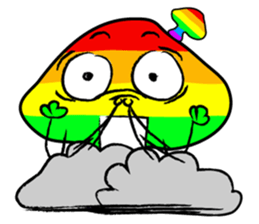 Colorful Rainbow Mushrooms sticker #14469965