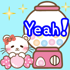 Panda cat, Pan'nya message sticker