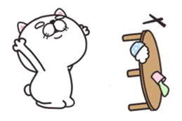 Moves! Cat and bear sticker #14470663