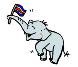 elephant from Thailand. sticker #14470869