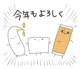 TOFU&SPROUT&FISHSAUSAGE Spring! sticker #14471984