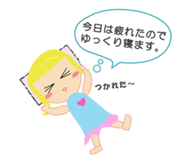 overseas trip of girl with blue eyes sticker #14472323