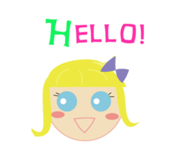 overseas trip of girl with blue eyes sticker #14472327