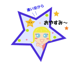 overseas trip of girl with blue eyes sticker #14472331