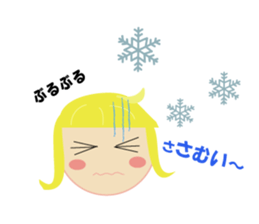 overseas trip of girl with blue eyes sticker #14472336