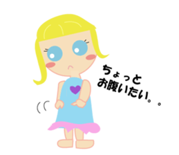 overseas trip of girl with blue eyes sticker #14472342