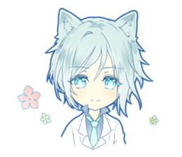 Ame of the calm wolf sticker #14472397