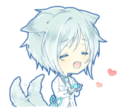 Ame of the calm wolf sticker #14472398