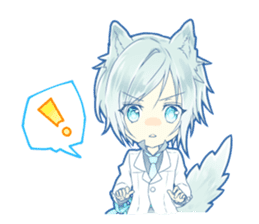 Ame of the calm wolf sticker #14472401