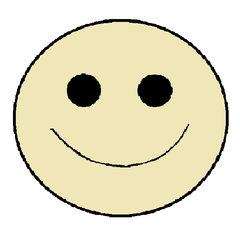 A simple face letter sticker