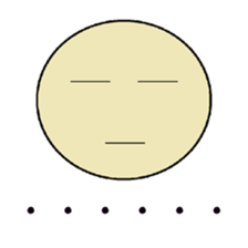 A simple face letter sticker sticker #14473725