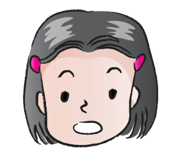 Hairpin girl sticker #14473991