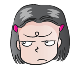 Hairpin girl sticker #14473992