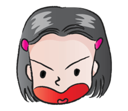 Hairpin girl sticker #14473993