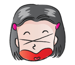 Hairpin girl sticker #14473996