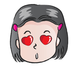 Hairpin girl sticker #14473997