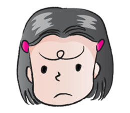 Hairpin girl sticker #14474002