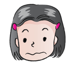 Hairpin girl sticker #14474005