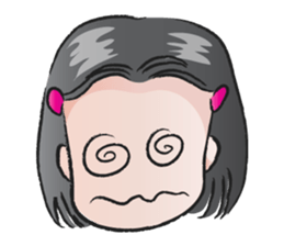 Hairpin girl sticker #14474006