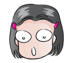 Hairpin girl sticker #14474007