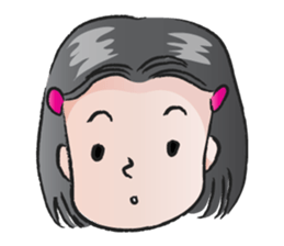 Hairpin girl sticker #14474008