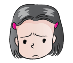 Hairpin girl sticker #14474009