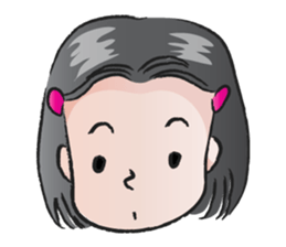 Hairpin girl sticker #14474013