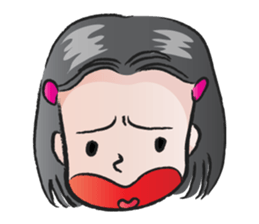 Hairpin girl sticker #14474014