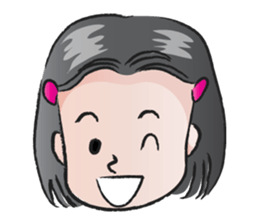 Hairpin girl sticker #14474015