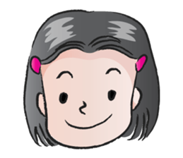 Hairpin girl sticker #14474017