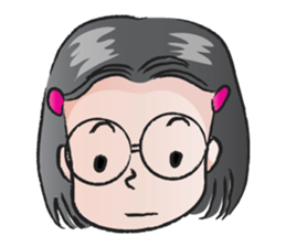 Hairpin girl sticker #14474021