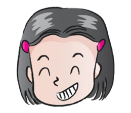 Hairpin girl sticker #14474024