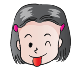 Hairpin girl sticker #14474026