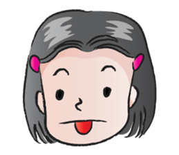 Hairpin girl sticker #14474027