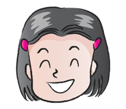 Hairpin girl sticker #14474029