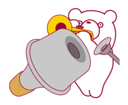 The bear "UGOKUMA" He plays a trumpet. sticker #14474950