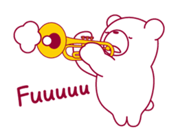 The bear "UGOKUMA" He plays a trumpet. sticker #14474952